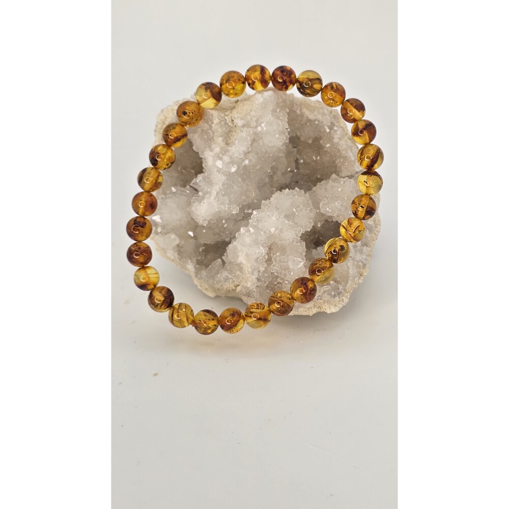 Flower Amber Stretch Bracelet